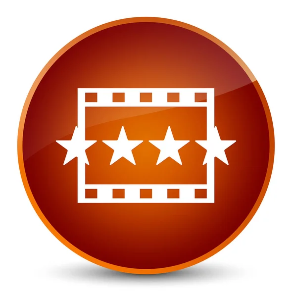 Movie reviews icon elegant brown round button