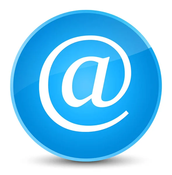 E-posta adresi simgesi zarif camgöbeği mavi yuvarlak düğmesini — Stok fotoğraf