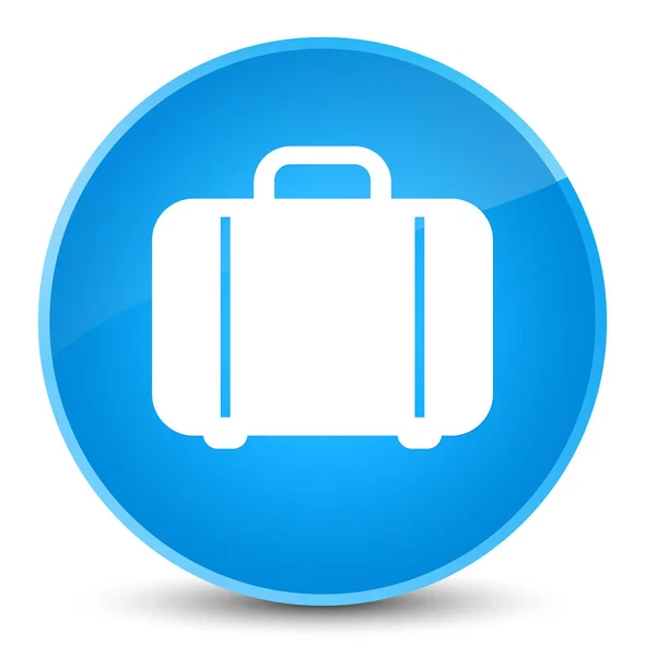 Icono de bolsa elegante botón redondo azul cian — Foto de Stock