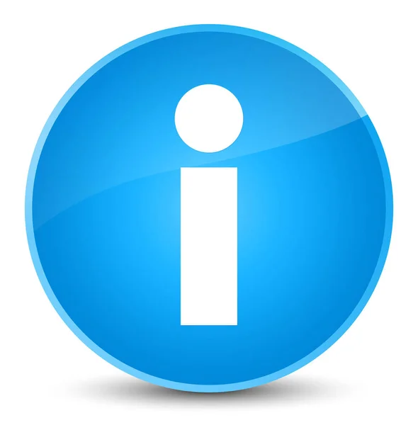 Info icon elegant cyan blue round button — Stock Photo, Image