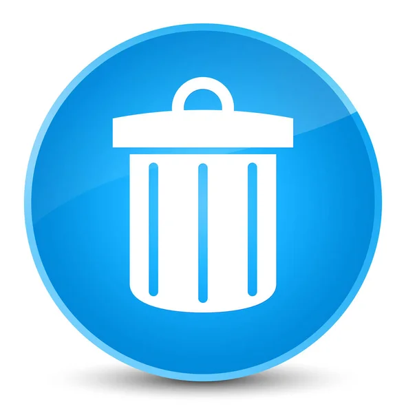 Recycleren bin pictogram elegante cyaan blauw ronde knop — Stockfoto