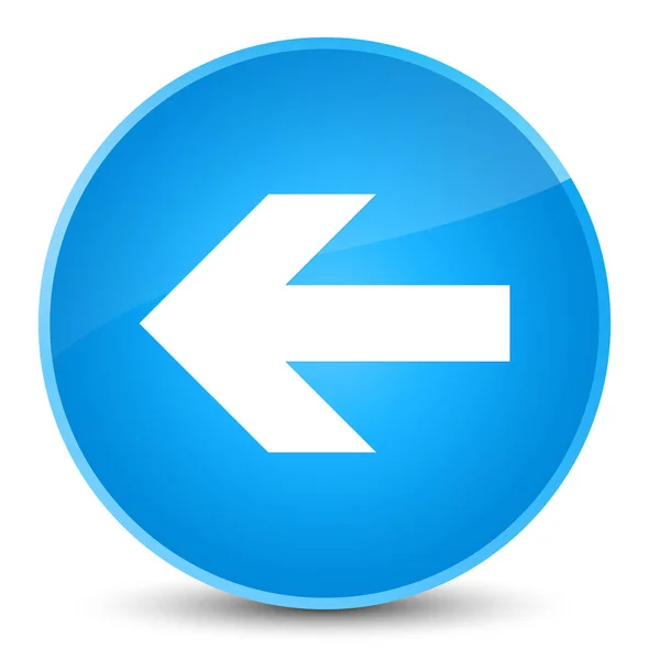 Back arrow icon elegant cyan blue round button — Stock Photo, Image
