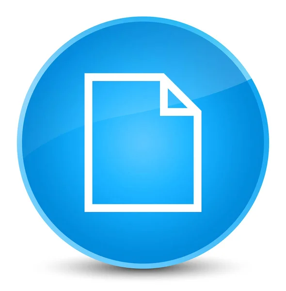 Ícone de página em branco elegante botão redondo azul ciano — Fotografia de Stock