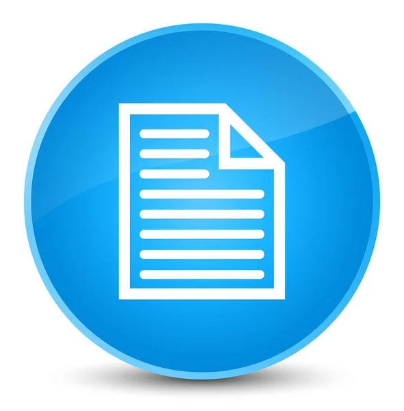 Icono de página de documento elegante botón redondo azul cian — Foto de Stock