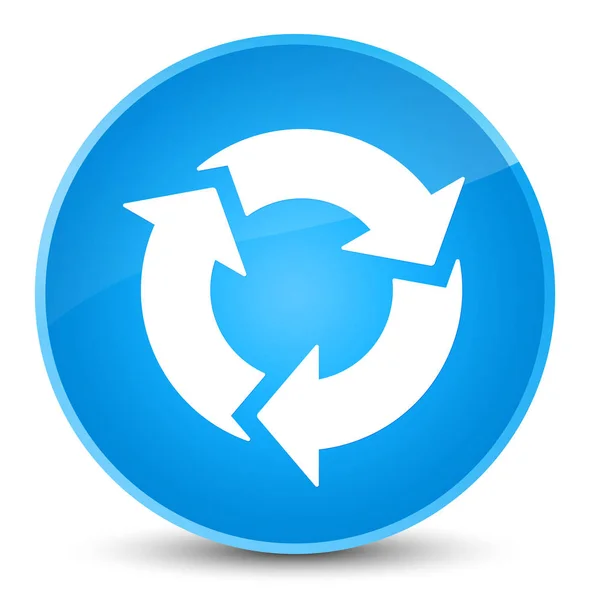 Refresh icon elegant cyan blue round button — Stock Photo, Image