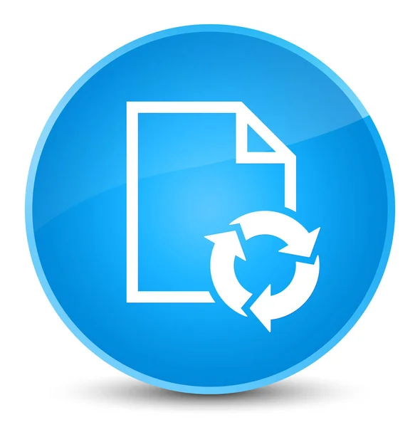 Document process icon elegant cyan blue round button