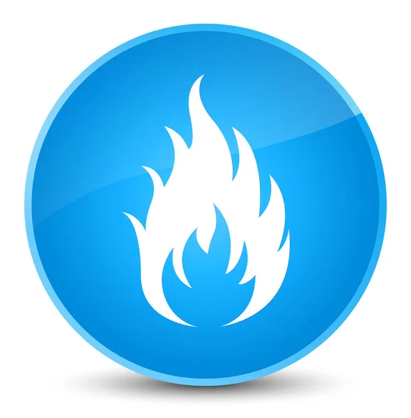 Ogień ikona elegancki cyan niebieski okrągły przycisk — Zdjęcie stockowe