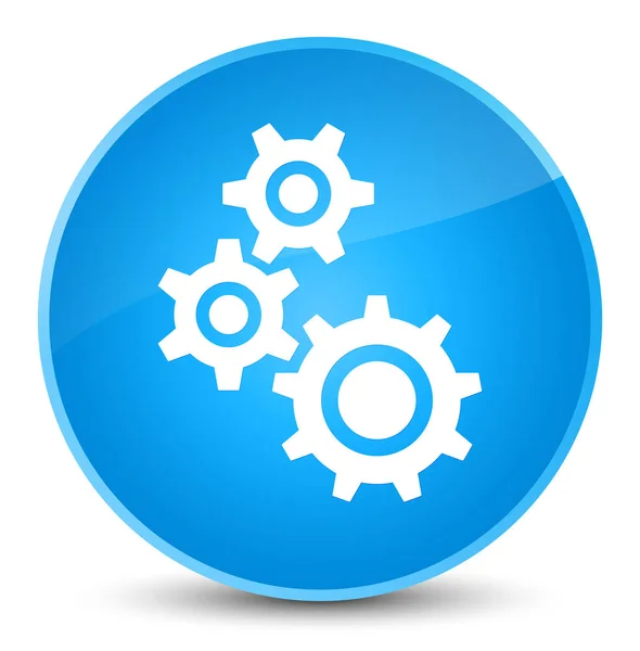 Zařízení ikonu elegantní azurová modrá kulaté tlačítko — Stock fotografie