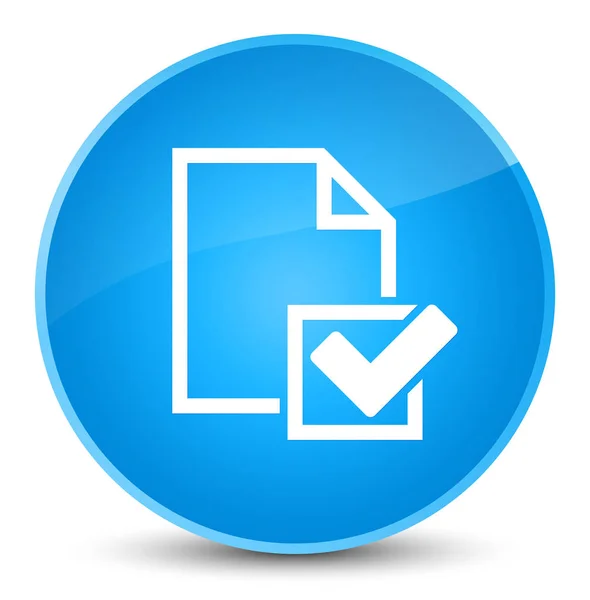 Піктограма контрольного списку елегантна блакитна кругла кнопка — стокове фото