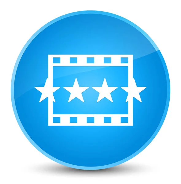 Imagens do filme ícone elegante ciano azul botão redondo — Fotografia de Stock