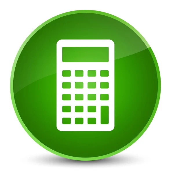Піктограма калькулятора елегантна зелена кругла кнопка — стокове фото