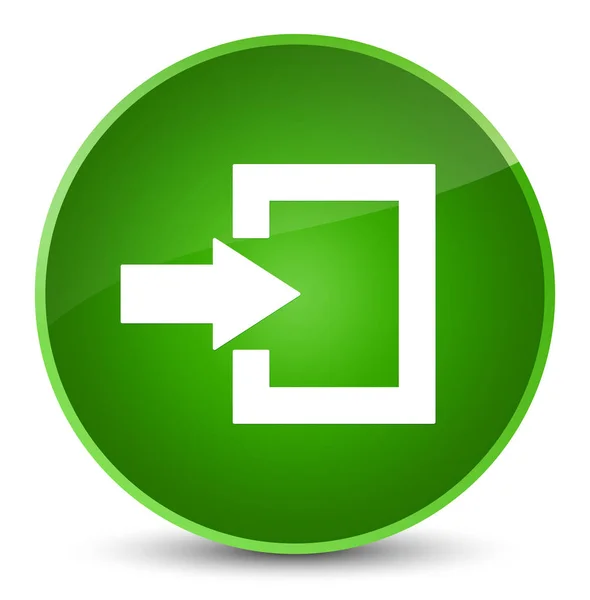 Login icon elegant green round button — Stock Photo, Image