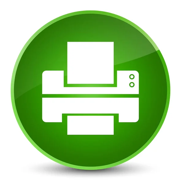 Printer icon elegant green round button — Stock Photo, Image