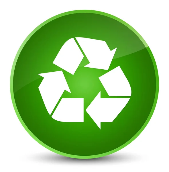 Recycle icon elegant green round button