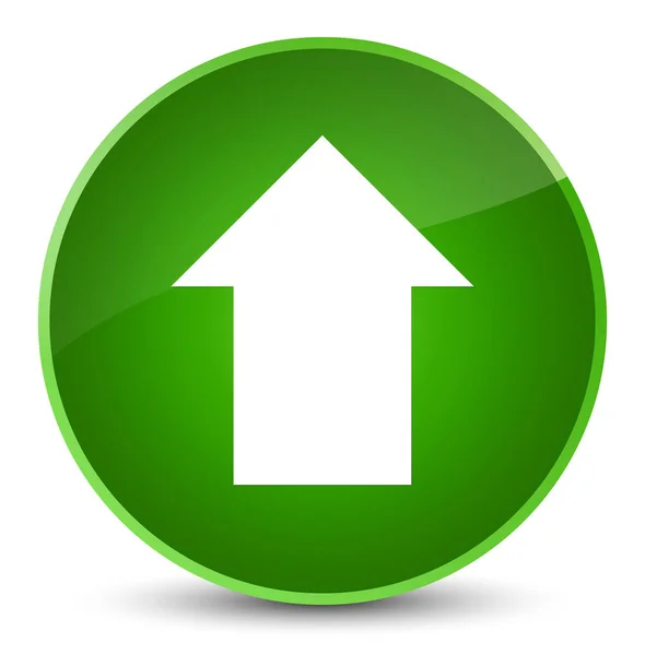 Nahrát ikonu elegantní zelené kulaté tlačítko šipkou — Stock fotografie