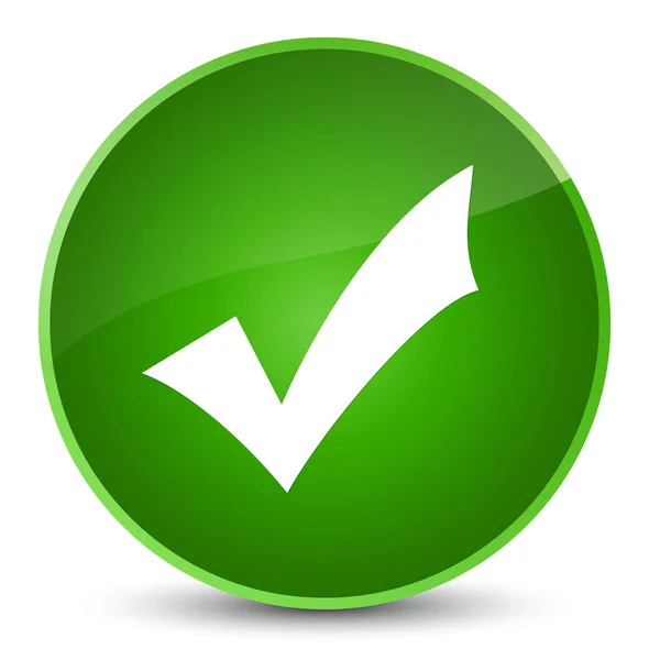 Validation icon elegant green round button — Stock Photo, Image