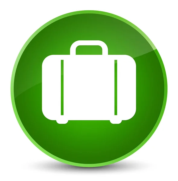 가방 아이콘 우아한 녹색 라운드 버튼 — 스톡 사진