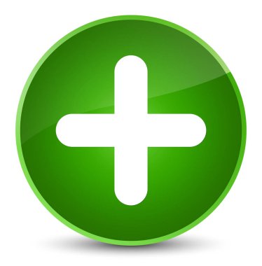 Simgesi zarif yeşil yuvarlak düğmesi