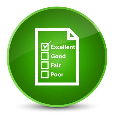 Soru formu kutsal kişilerin resmi zarif yeşil yuvarlak düğme