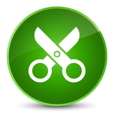 Makas kutsal kişilerin resmi zarif yeşil yuvarlak düğme