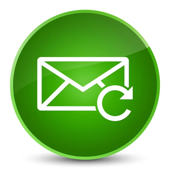 电子邮件图标优雅绿色圆形按钮刷新 — 图库照片