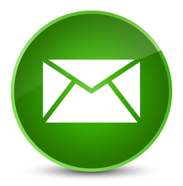 Ícone de e-mail elegante botão redondo verde — Fotografia de Stock