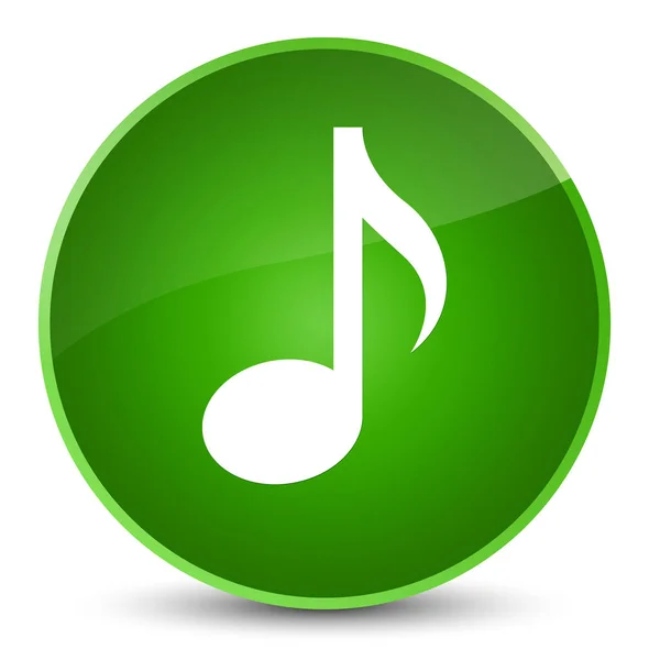 Hudební ikona elegantní zelené kulaté tlačítko — Stock fotografie