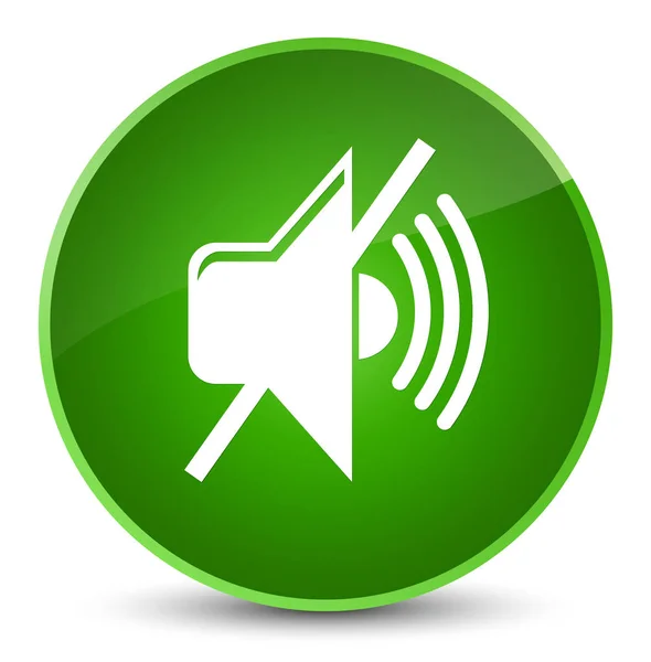 音量をミュート アイコン エレガントな緑色の丸ボタン — ストック写真