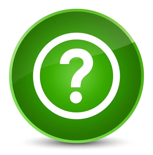 Soru simgesi zarif yeşil yuvarlak düğmesi — Stok fotoğraf