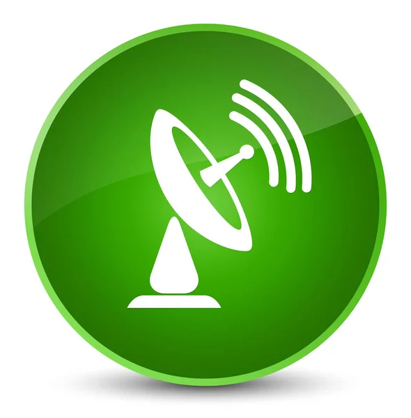 Satelliet schotel elegante groene ronde knoop van het pictogram — Stockfoto