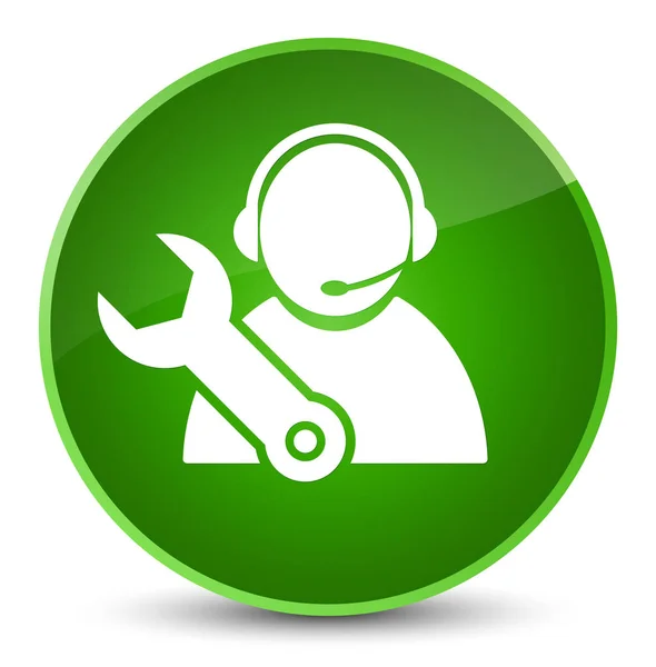 Tech support icon elegant green round button — Stock Photo, Image