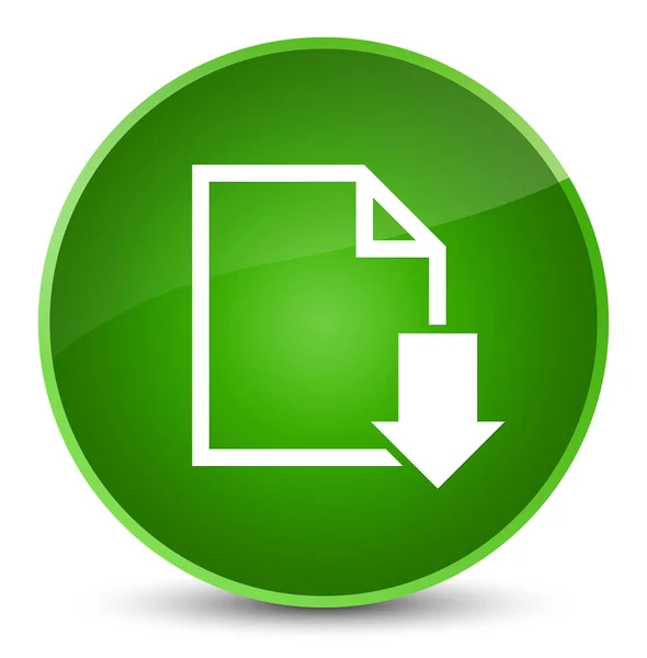 Dokument-Symbol elegante grüne runde Taste herunterladen — Stockfoto