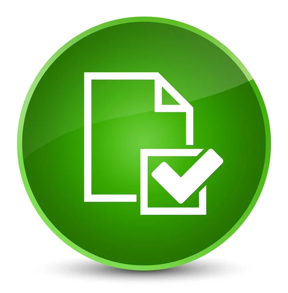 Checklist icon elegant green round button — Stock Photo, Image