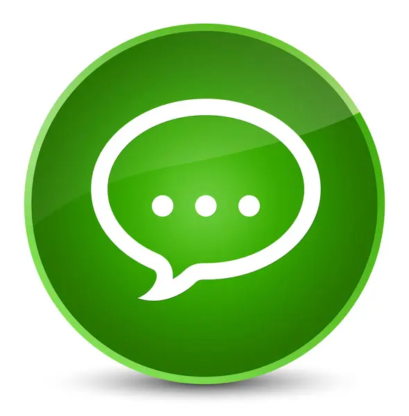 Talk icon elegant green round button — Stock Photo, Image