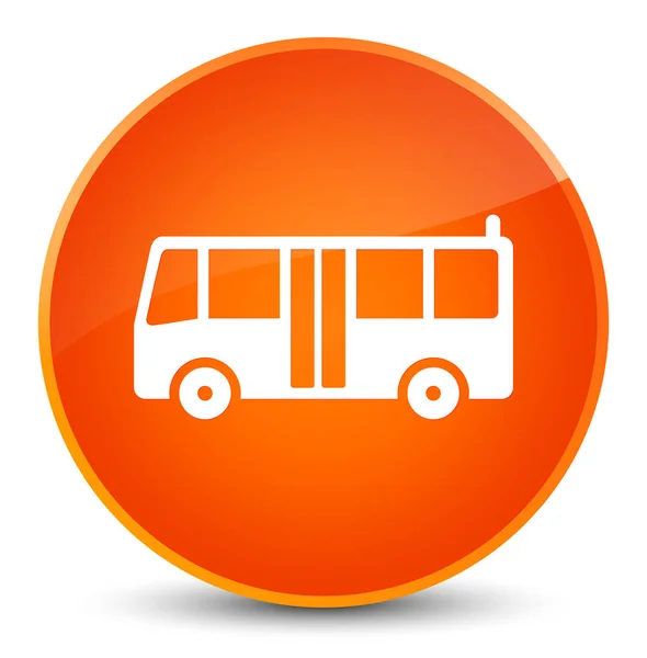 バスのアイコン エレガントなオレンジ色の丸いボタン — ストック写真