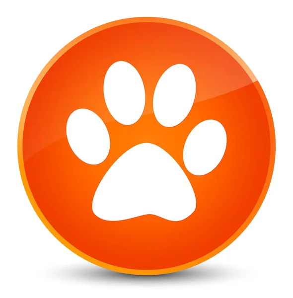 Animal footprint icon elegant orange round button — Stock Photo, Image