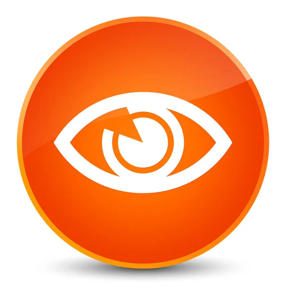 Icono del ojo elegante botón redondo naranja — Foto de Stock