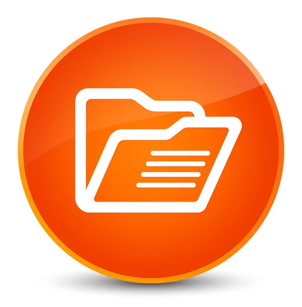 Folder icon elegant orange round button — Stock Photo, Image