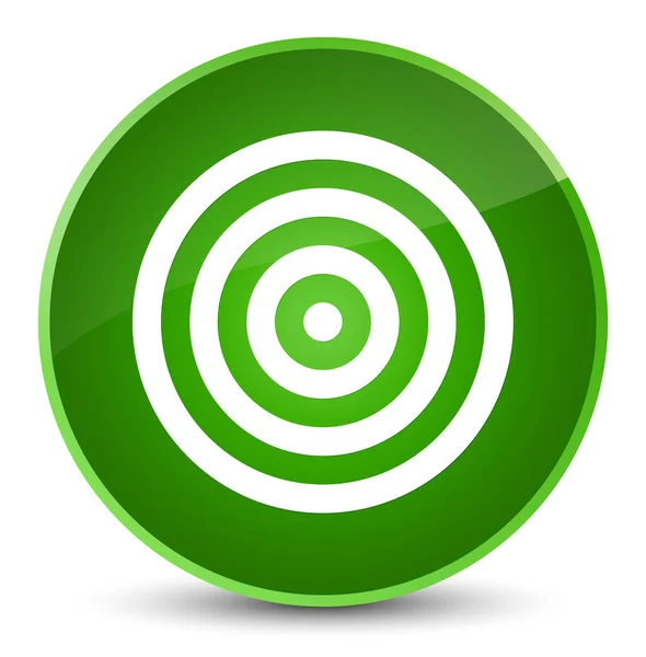 Target icon elegant green round button — Stock Photo, Image