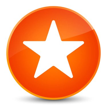 Yıldız simgesi zarif turuncu yuvarlak düğmesine