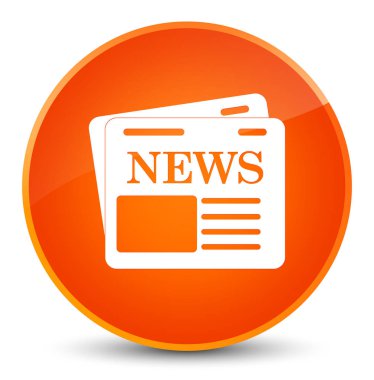 Gazete kutsal kişilerin resmi zarif turuncu yuvarlak düğme