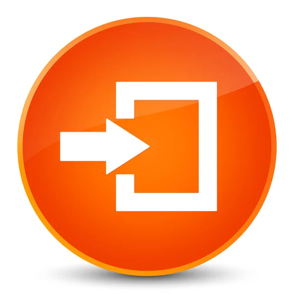Login icon elegant orange round button — Stock Photo, Image