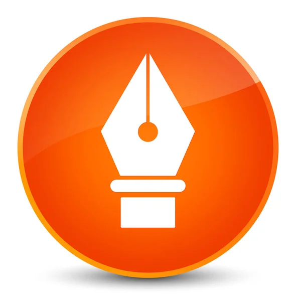 Pen icon elegant orange round button