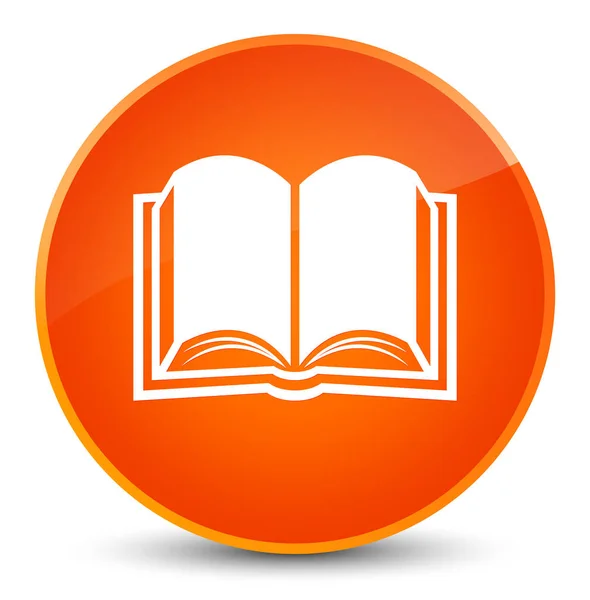 Kniha elegantní oranžové kulaté tlačítko — Stock fotografie