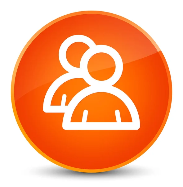 Group icon elegant orange round button