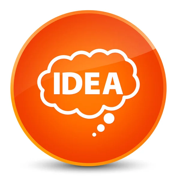 Idea bubble icon elegant orange round button — Stock Photo, Image