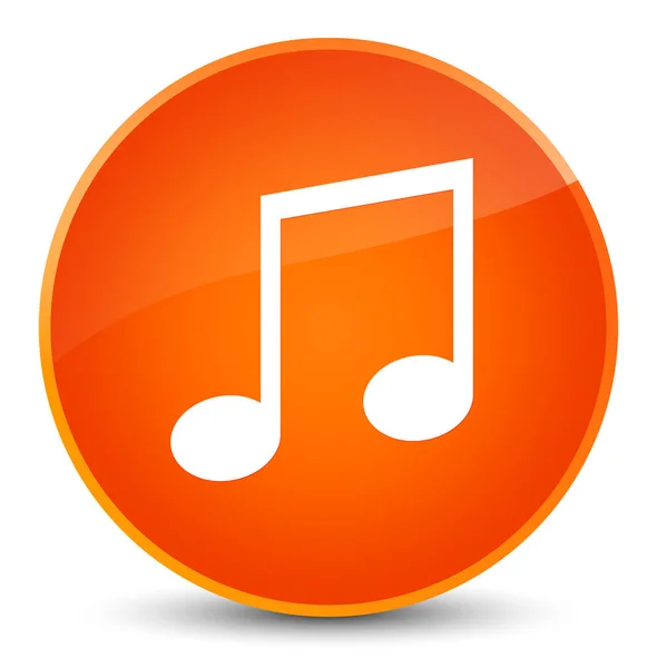 Icona musicale elegante arancio pulsante rotondo — Foto Stock