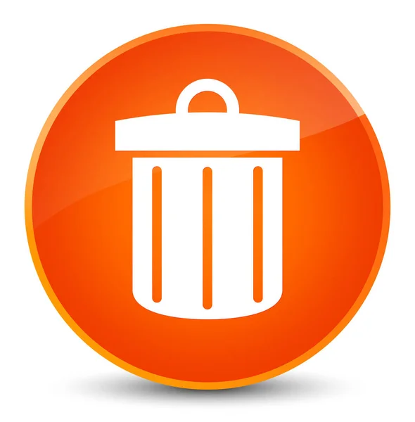 Recycleren bin pictogram elegante oranje, ronde knop — Stockfoto