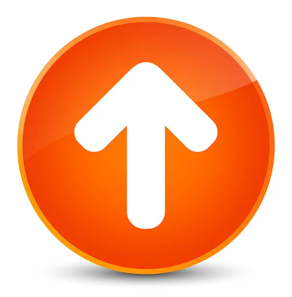 Uploaden van pijl pictogram elegante oranje, ronde knop — Stockfoto