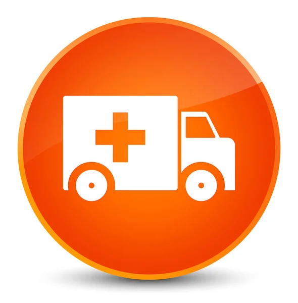 Ambulance icon elegant orange round button — Stock Photo, Image